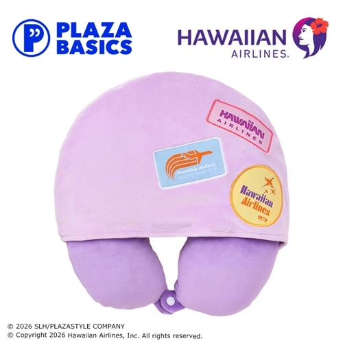 PLAZA BASICS HAWAIIAN AIRLINES ハワイアン航空 フード付きネックピロー